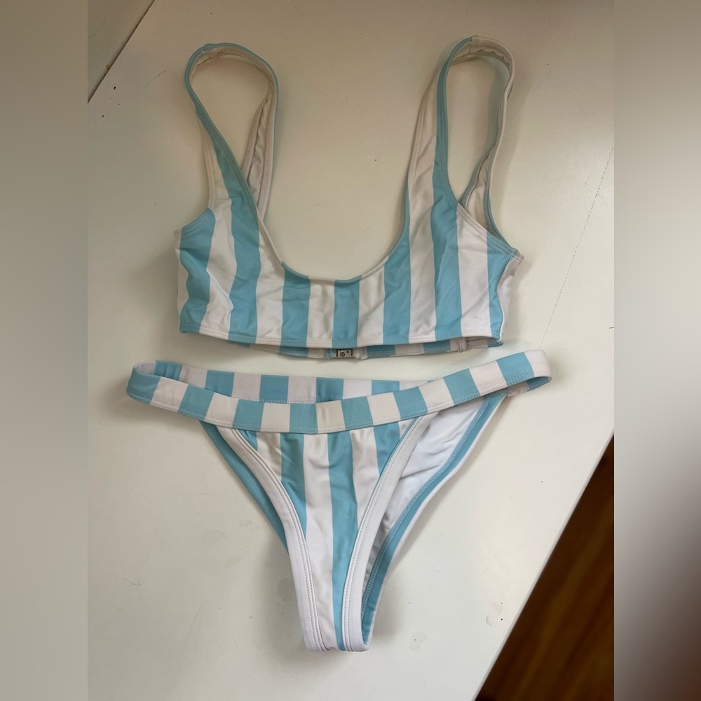 Lovewave Striped Bikini XS Top, Medium Bottom